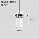 Ljojo LED Pendant Light Glass Hanging Chandelier for Living Dining Room Bedroom Decor