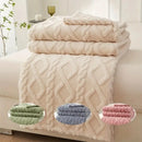 Ljojo Luxe Fleece Blanket: Ultra-Soft Plush Bed Couch Throw Cozy Flannel Air-Conditioning Blanket