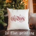 Ljojo Merry Christmas Printed Pillow Cover for Sofa, Bedroom, Car - Rectangular Shape