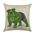 Ljojo Linen Pillowcase: Cartoon Digital Print Pattern for Office, Car, Home Sofa