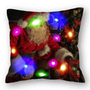 Christmas Santa LED Light Pillowcase for Home Decor, 45x45cm - Ljojo