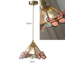 French Medieval Flower Glass Wall Lamp Wooden Retro Fixture by Ljojo