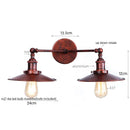 Ljojo Loft LED Wall Lights 2-heads Industrial Lamparas De Pared for Living Room