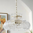 Ice Melting Flower Retro French Glass Chandelier - Luxury Bedroom Bedside Pendant Light