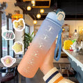 Ljojo 1L Sport Water Bottle with Straw - Portable Gym Fitness Hydration Jug
