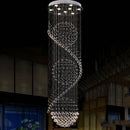 Ljojo Long Spiral LED Chandelier for Modern Dining Room & Living Spaces