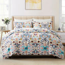 Geometric Boho Duvet Set + Pillowcase, 2/3pc Polyester Bedding, Single King Size, Ljojo Brand