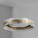 Ljojo Luxury Art Glass Ceiling Chandeliers Modern Gold Metal Round Pendant Lights