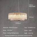 Luxury Crystal Chandelier Light Fixtures for Living Room - Elegant Dining Table Pendant Ceiling Lamp by Ljojo