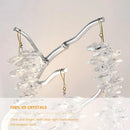 Ljojo Luxury Chrome Crystal LED Ceiling Chandelier Light - Silver Crystal Ceiling Light