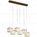Ljojo Marble Chandelier: Modern Chinese Tearoom All Copper Light Luxury Bar Lighting