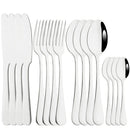Ljojo 16-Piece Stainless Steel Cutlery Set - Silverware Spoon Knife Fork Tableware