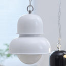 Ljojo Mid Century Industrial Metal Chandelier Sputnik Light in White Beige