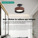 Nordic LED Ceiling Light Circular Walnut Wood Grain Aisle Light by Ljojo