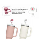 Ljojo 11Pcs Cup Accessories Set: Silicone Straw Stopper, Reusable Straw, Cleaning Brush - 40oz 30oz