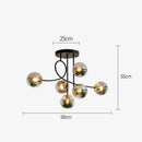 Ljojo Luxury Magic Bean Glass Chandelier Pendant Light LED for Home Decor