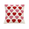 Ljojo Love Tufted Velvet Pillow Cover Cute Pink Valentine's Day Cushion Cover