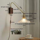 Ljojo LED Wall Lamps: Modern Style for Bedroom, Bathroom, Living Room, Walnut Copper Fixtures