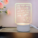 LED Writing Board Desktop Night Light | Erasable Decorative Home Bedroom Living | Ljojo