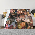 Ljojo Luxury Photo Collage Throw Blanket - Decorative Sofas Blankets