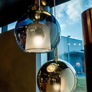 Ljojo Glass Chandelier Pendant Light for Living Dining Room Kitchen Loft Beauty and Elegance
