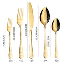 Ljojo 20-Piece Stainless Steel Western Style Tableware Set for Hotels & Steakhouses