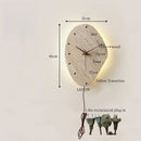 Ljojo LED Travertine Wall Sconce Lamp with Pull Chain Switch