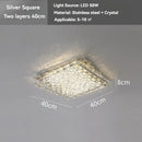 Ljojo Modern Gold Crystal Chandelier Ceiling Lamp for Dining Living Bedroom Island Decor