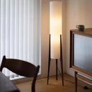 LED Retro Solid Wood Floor Lamp White Fabric Shade Home Decor Bedroom Living Room Dining Elegance by Ljojo