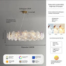 Ljojo Luxury Glass Crystal Chandelier for Living Room, Bedroom, and Study