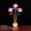 Ljojo LED Lotus Table Lamp: Illuminating Buddha's Presence in Worship Settings