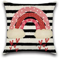 Ljojo Love Rainbow Pillowcase Home Decoration for Valentine's Day