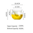 Ljojo 5oz Ball Base Martini Chiller Set with Caviar Server - Elegant and Sophisticated Cocktail Glasses