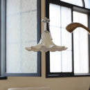 French Antique Style Ceramic Flower Pendant Lamp Bedroom Bedside Hanging Line Light by Ljojo