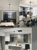 Minimalis Long Tube Led Chandelier Pendant Light Fixture for Dining Room by Ljojo