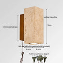 Ljojo Luxury LED Wall Lights Indoor Yellow Travertine Living Room Bedroom Lamp