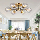 Ljojo Glass Ceiling Chandelier Elegant Nordic Hanging Light Fixture for Living Room Bedroom