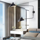 Aluminium Adjustable Long Arm LED Wall Lamps for Bedroom | Nordic Retro Spider Serge Mouille by Ljojo