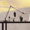 Industrial Black/Chrome LED Mechanical Rocker Arm Adjustable Desk Light for Bedroom and Study by Ljojo