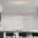 Black White LED Line Pendant Light Modern Nordic Minimalist Lighting by Ljojo