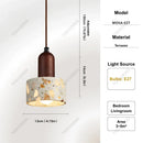 Japanese Style Terrazzo LED Pendant Light - Modern Hanging Lamp for Dining Room by Ljojo
