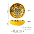 Ljojo 10-Inch Ceramic Bohemian Soup Bowl for Household Dining and Serving