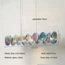 Ljojo Luxury Colorful Glass LED Pendant Lights French Modern Living Room Hanging Lamp