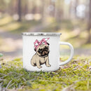 French Bulldog Print Enamel Mug by Ljojo - Dog Lover's Gift & Coffee Cup