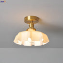 Ljojo Milky Glass LED Ceiling Lamp Modern Lighting for Home Indoor Living Room