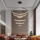 Nordic 6 Ring LED Chandelier Dimmable Modern Living Bedroom Decor Lighting by Ljojo