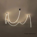 LED Ceiling Chandelier: Braided Hose Lamp for Living Room. Nordic Style Home Decor by Ljojo.