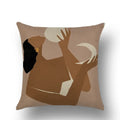 Abstract Portrait Painting Linen Sofa Pillow Case Set by Ljojo Art Decor