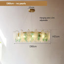 SANDYHA Stained Glass Chandelier LED Pendant Light Stylish Elegant Lighting for Living Room Bedroom by Ljojo