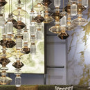 Ballet Pendant Lamp Clear Amber Glass Danish Design Restaurant Bedroom Hanging Light by Ljojo